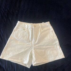 ZARA Classic White Mom Shorts